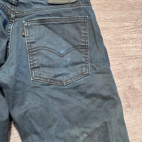 Levis 511 Jeans Mens 31x32 Denim Blue Dark Western Rodeo Denim Actual 31x28 - Picture 7 of 12